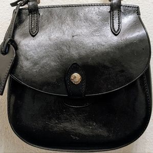 VINTAGE Dooney & Bourke Black Leather Crossbody Bag